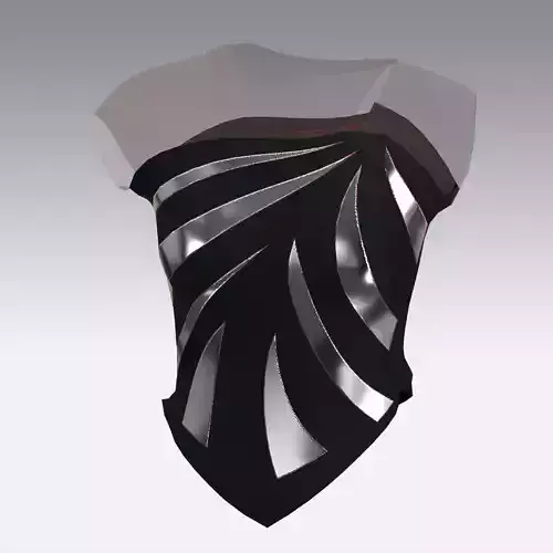 BLACK AND METALIC CORSET BLOUSE