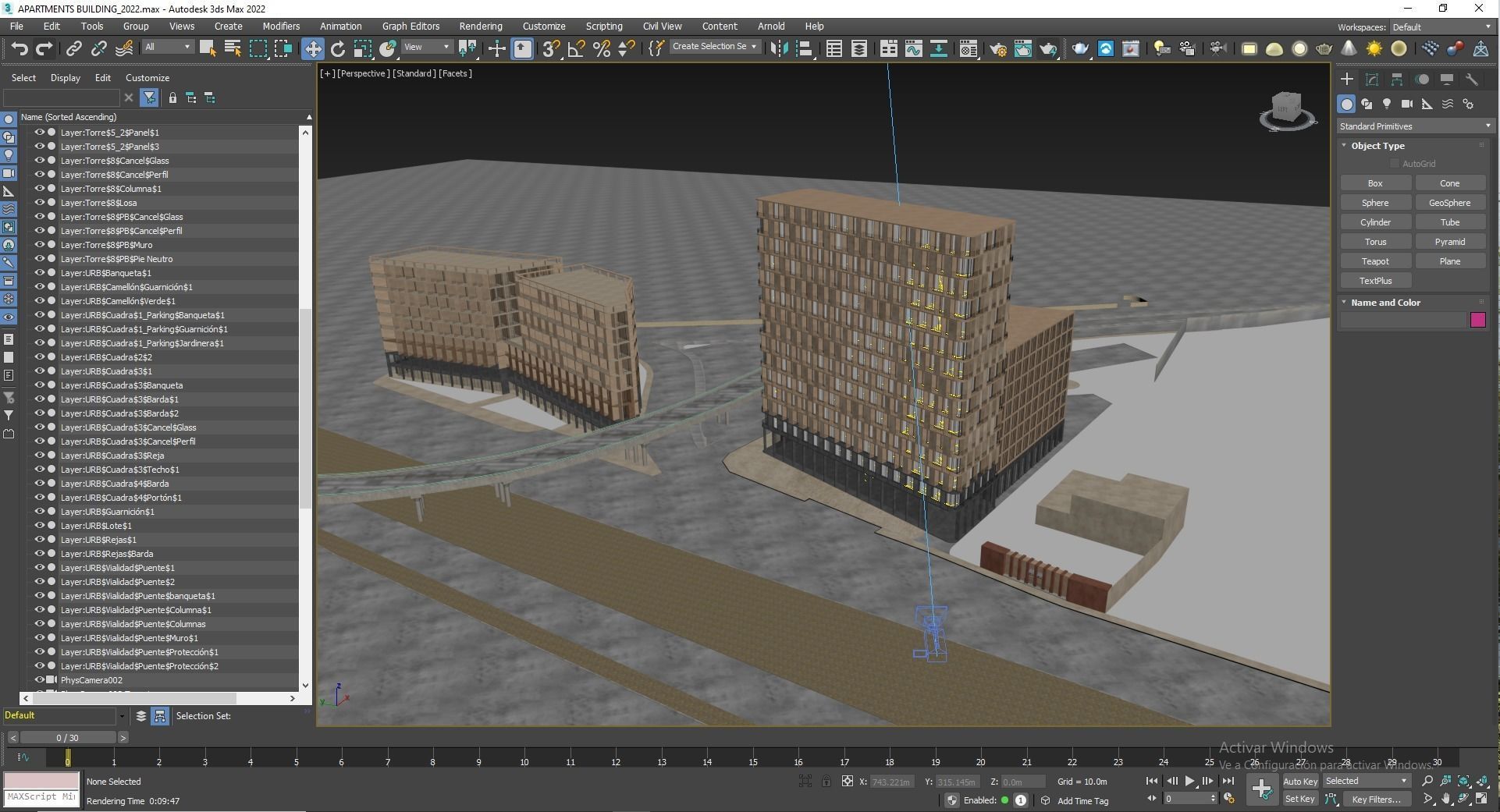 Apartments Building 3D model_10