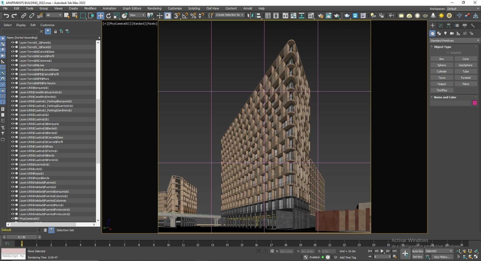 Apartments Building 3D model_7