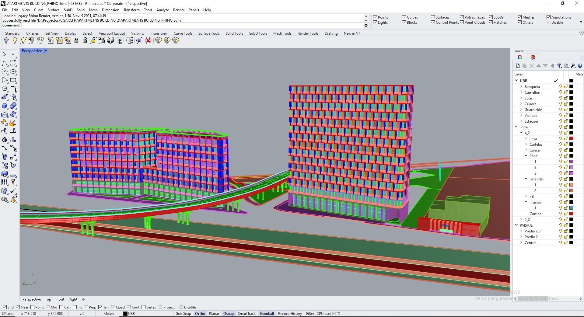 Apartments Building 3D model_12