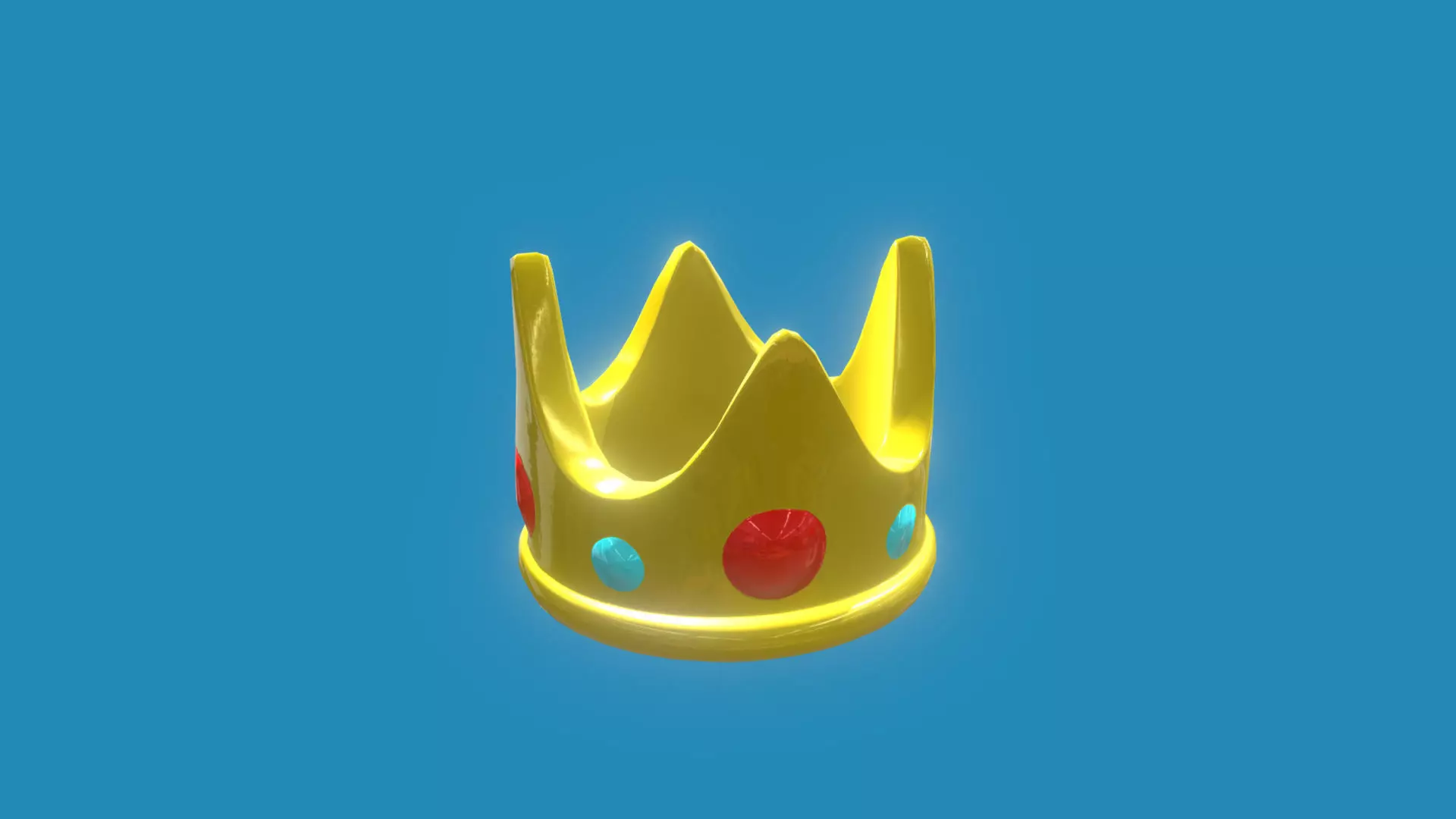 Crown Low-poly 3D model_0