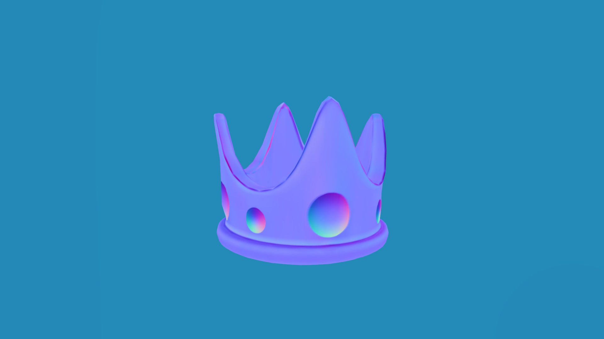 Crown Low-poly 3D model_2