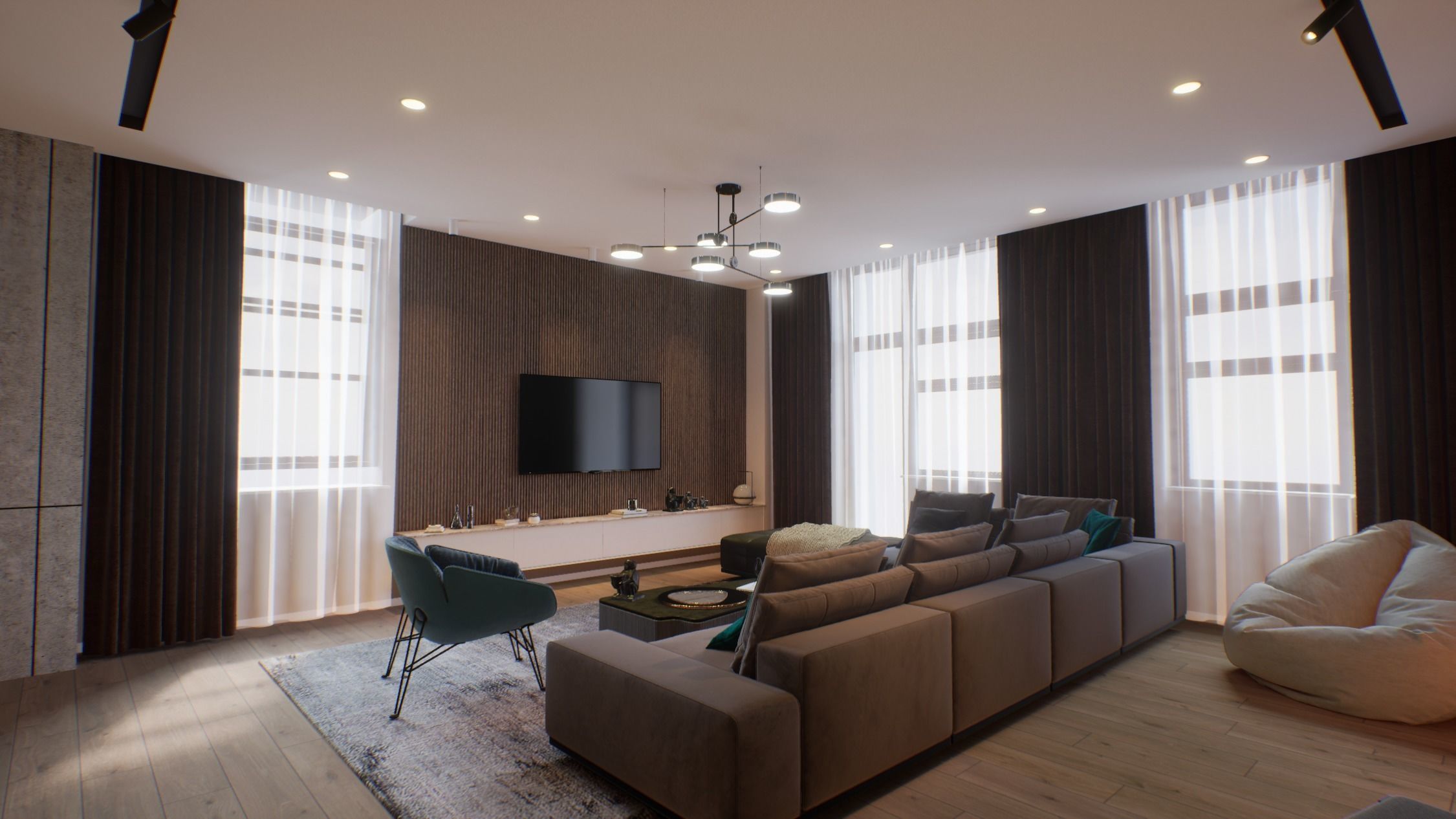 VR ready Living room Unreal engine  Low-poly 3D model_7