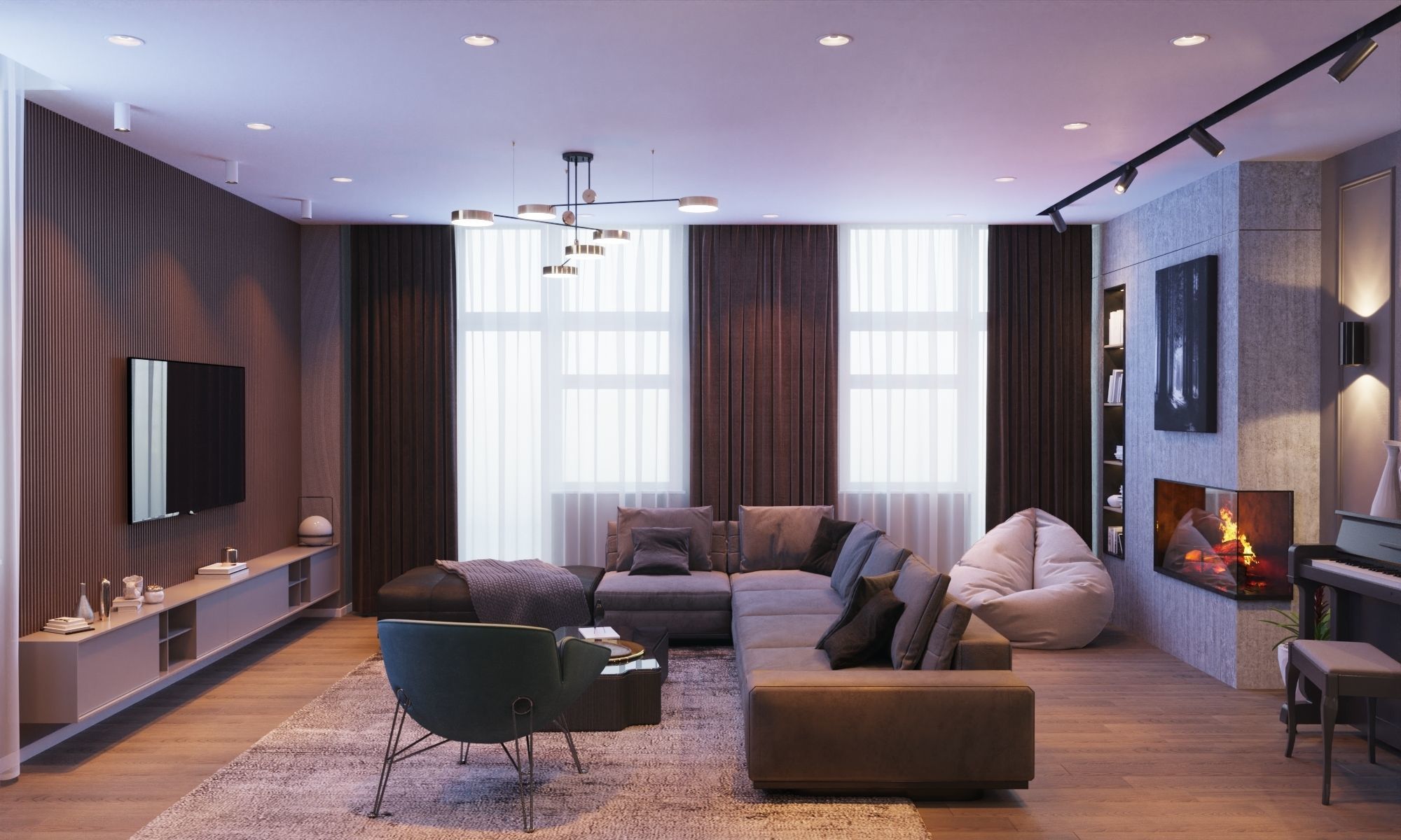 VR ready Living room Unreal engine  Low-poly 3D model_22