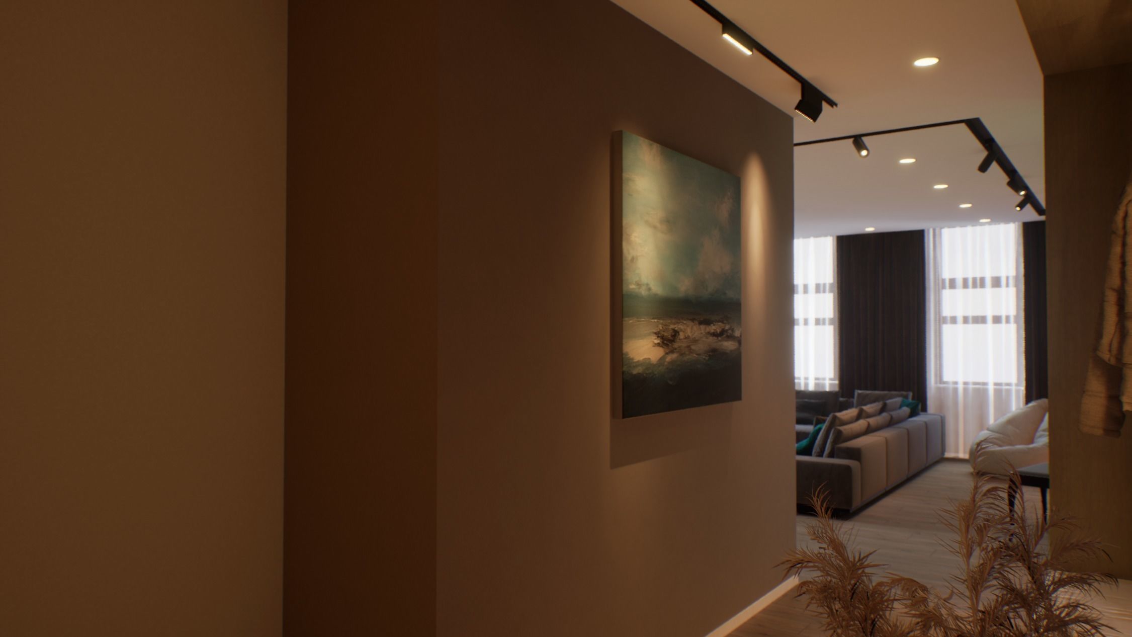 VR ready Living room Unreal engine  Low-poly 3D model_29