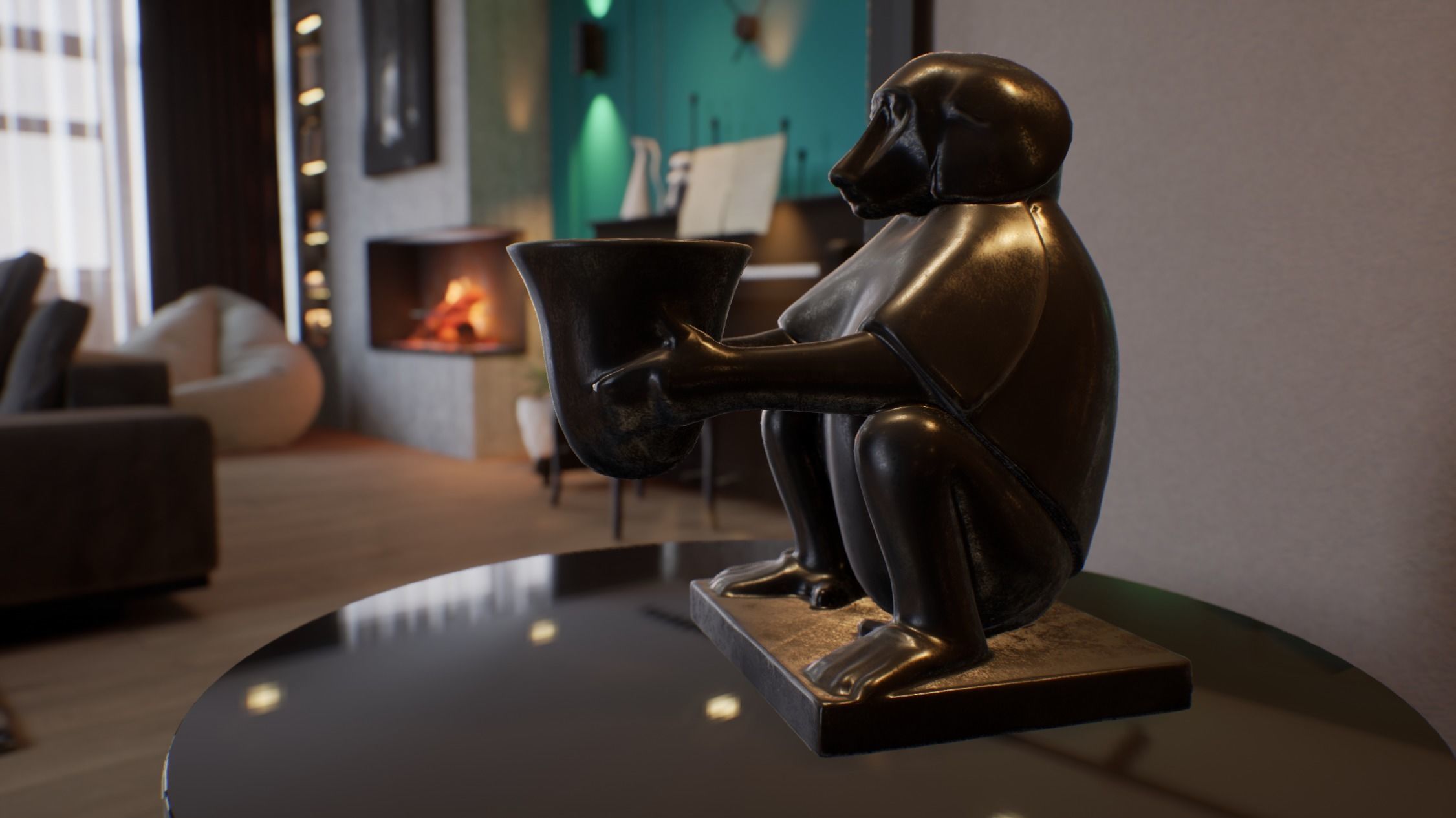 VR ready Living room Unreal engine  Low-poly 3D model_19