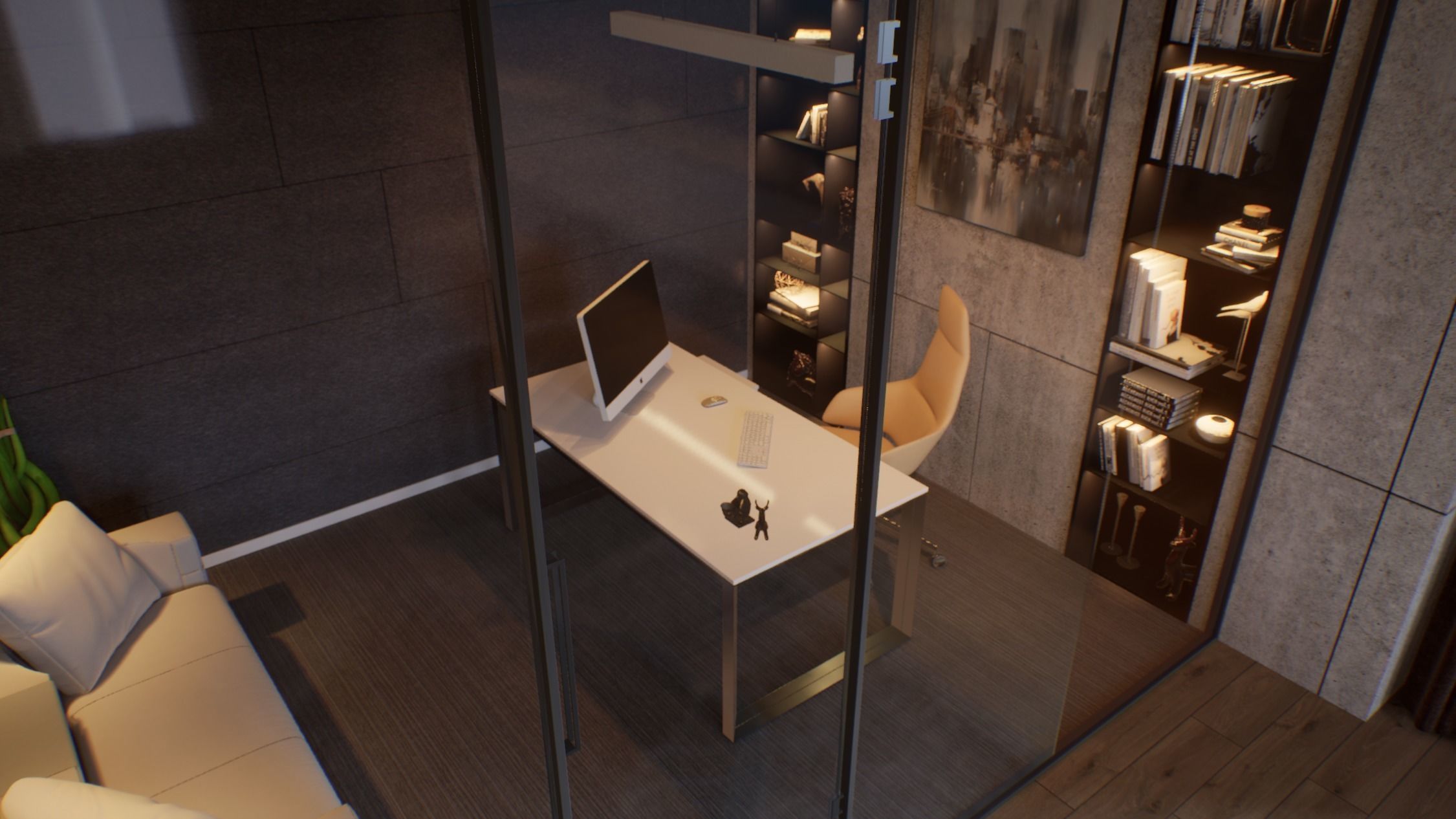 VR ready Living room Unreal engine  Low-poly 3D model_26