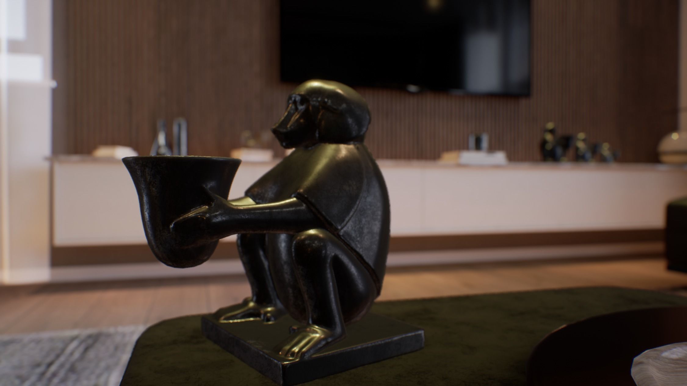 VR ready Living room Unreal engine  Low-poly 3D model_9