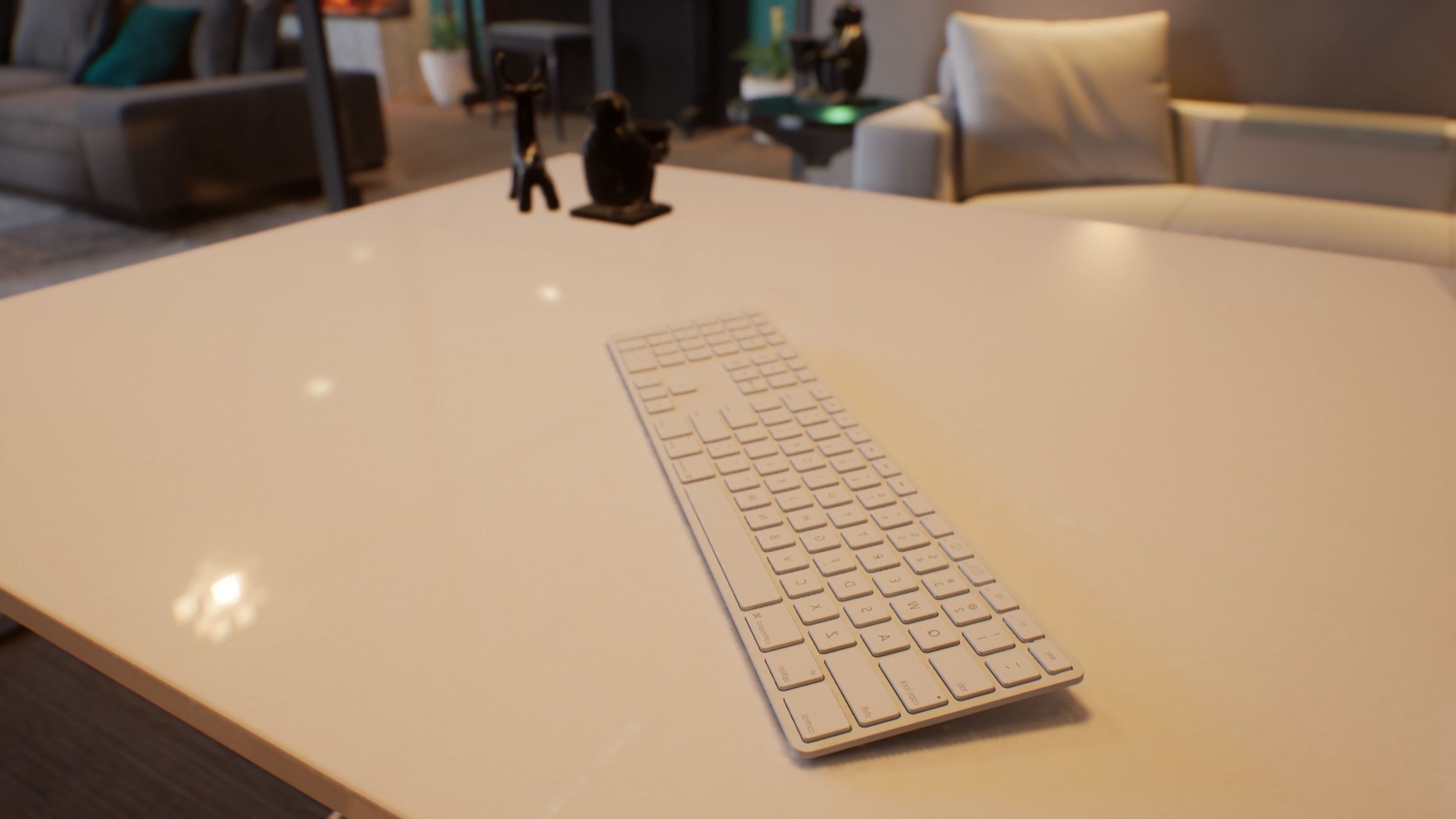 VR ready Living room Unreal engine  Low-poly 3D model_12