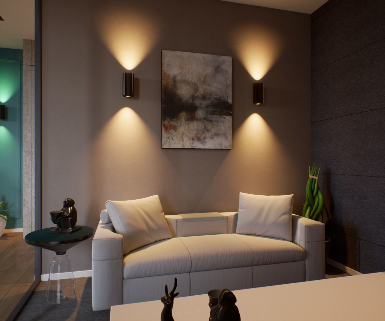 VR ready Living room Unreal engine  Low-poly 3D model_16