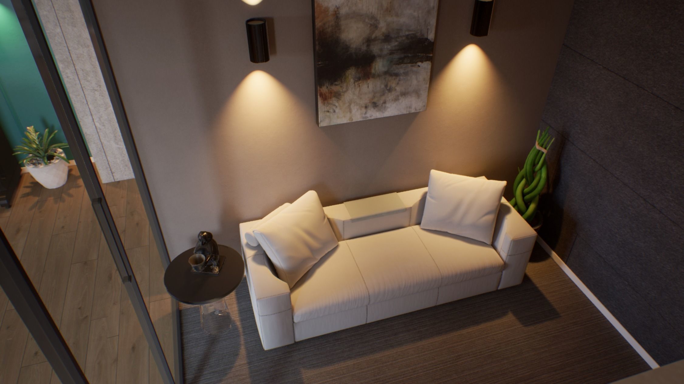 VR ready Living room Unreal engine  Low-poly 3D model_30