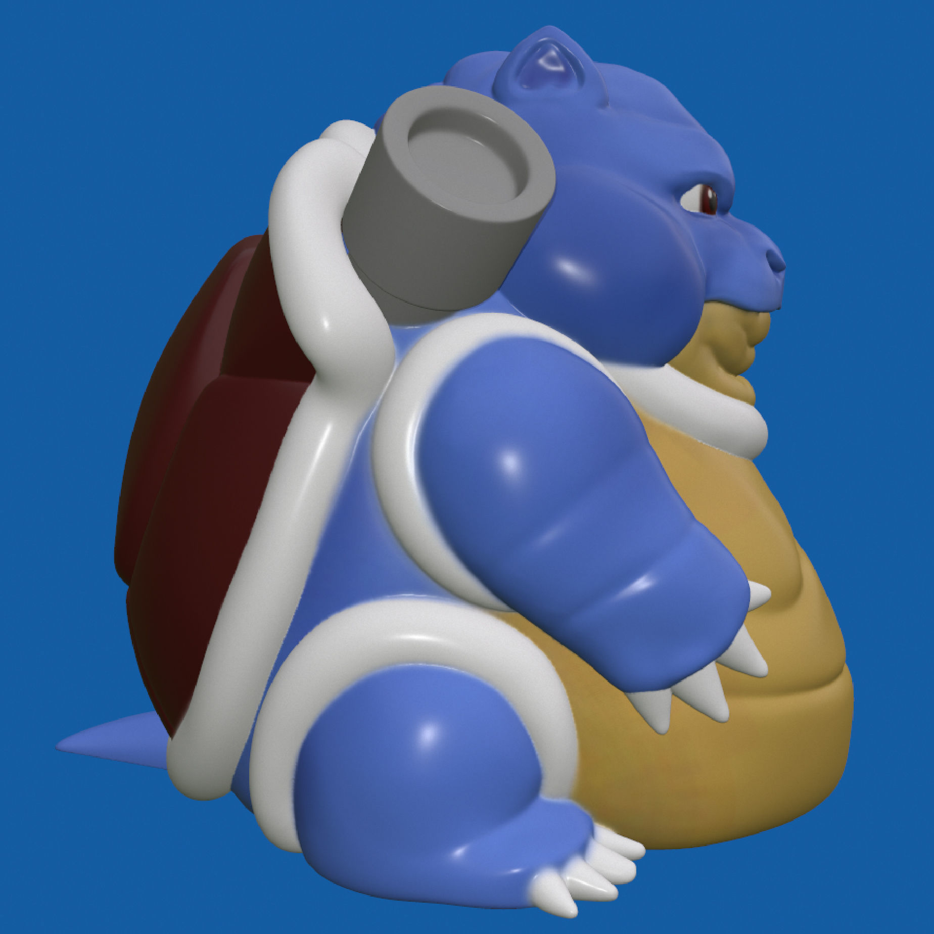 Blastoise - Fat Version  3D print model_2