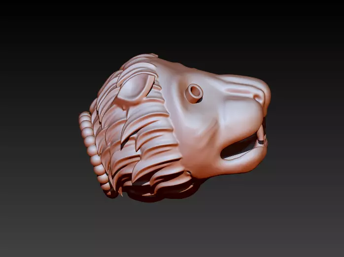 Men Beaded Bracelets with gold Lion beads 3D print model 3D print model_0