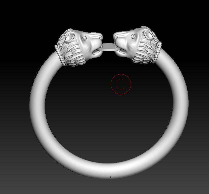 Men Beaded Bracelets with gold Lion beads 3D print model 3D print model_2