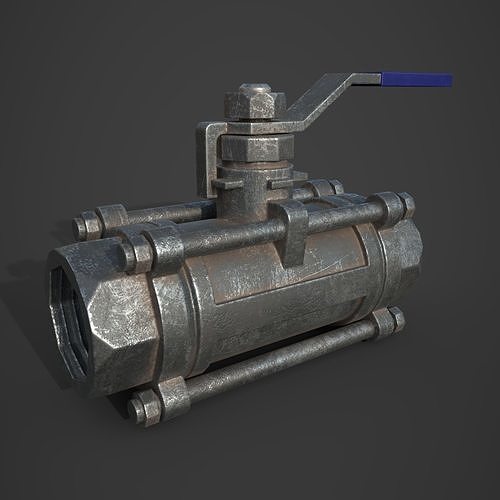 pipe valve  Low-poly 3D model