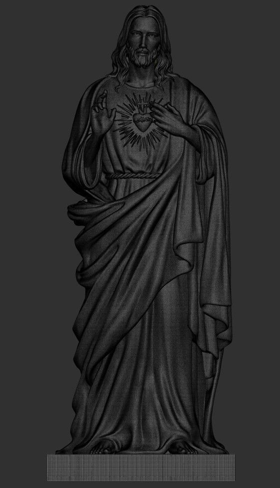 jesus sacred heart 3d print model 3D print model_7