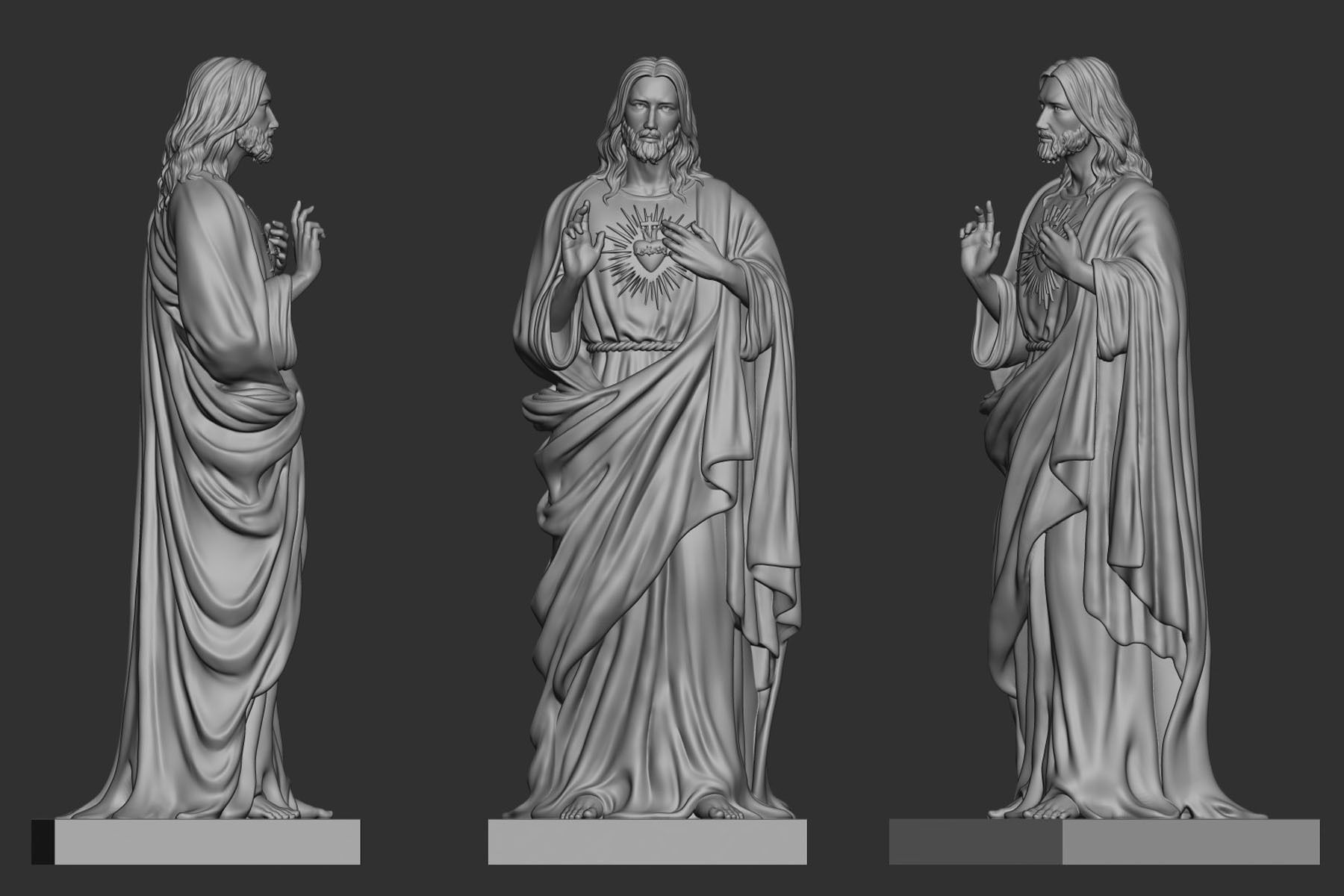 jesus sacred heart 3d print model 3D print model_1
