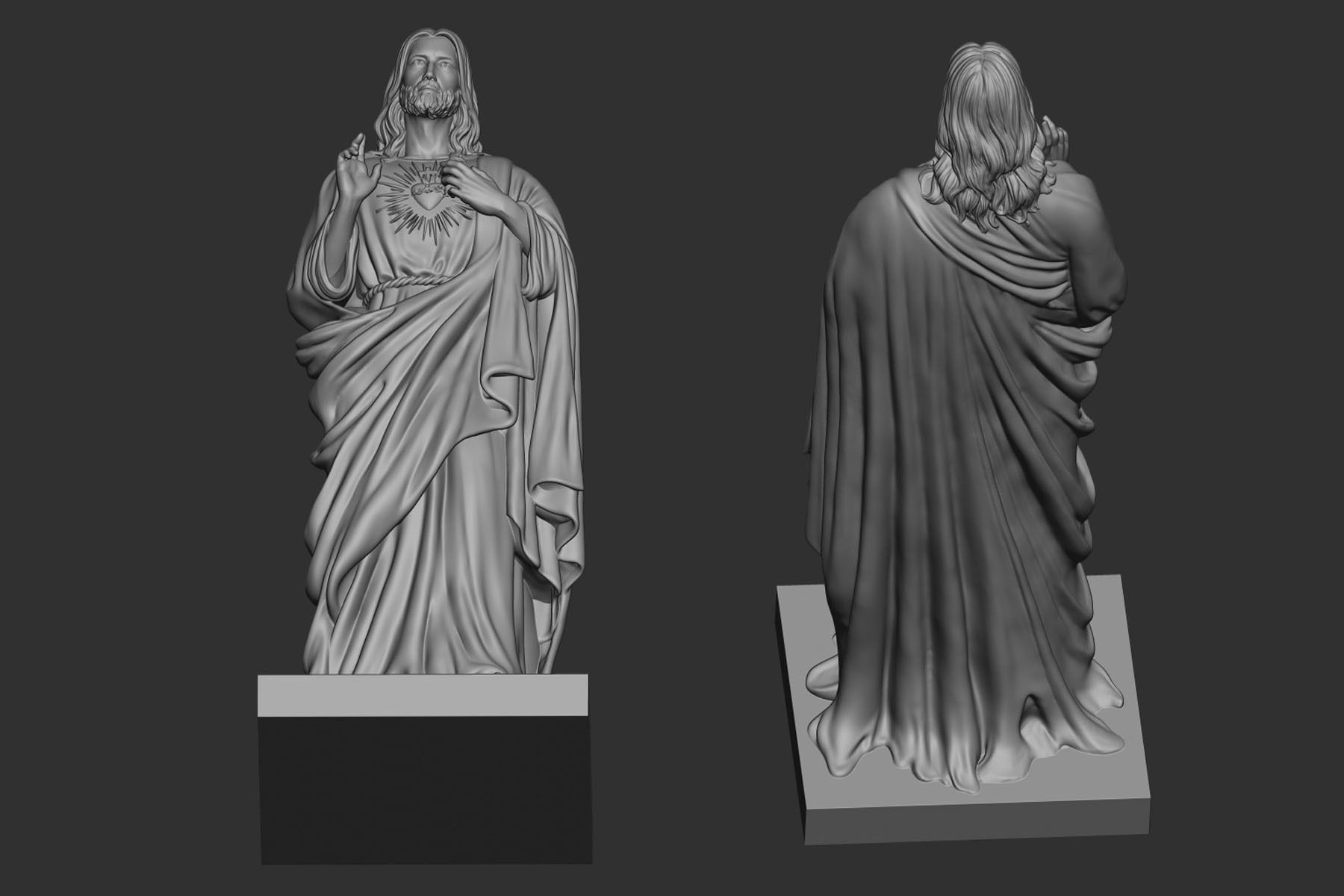 jesus sacred heart 3d print model 3D print model_5