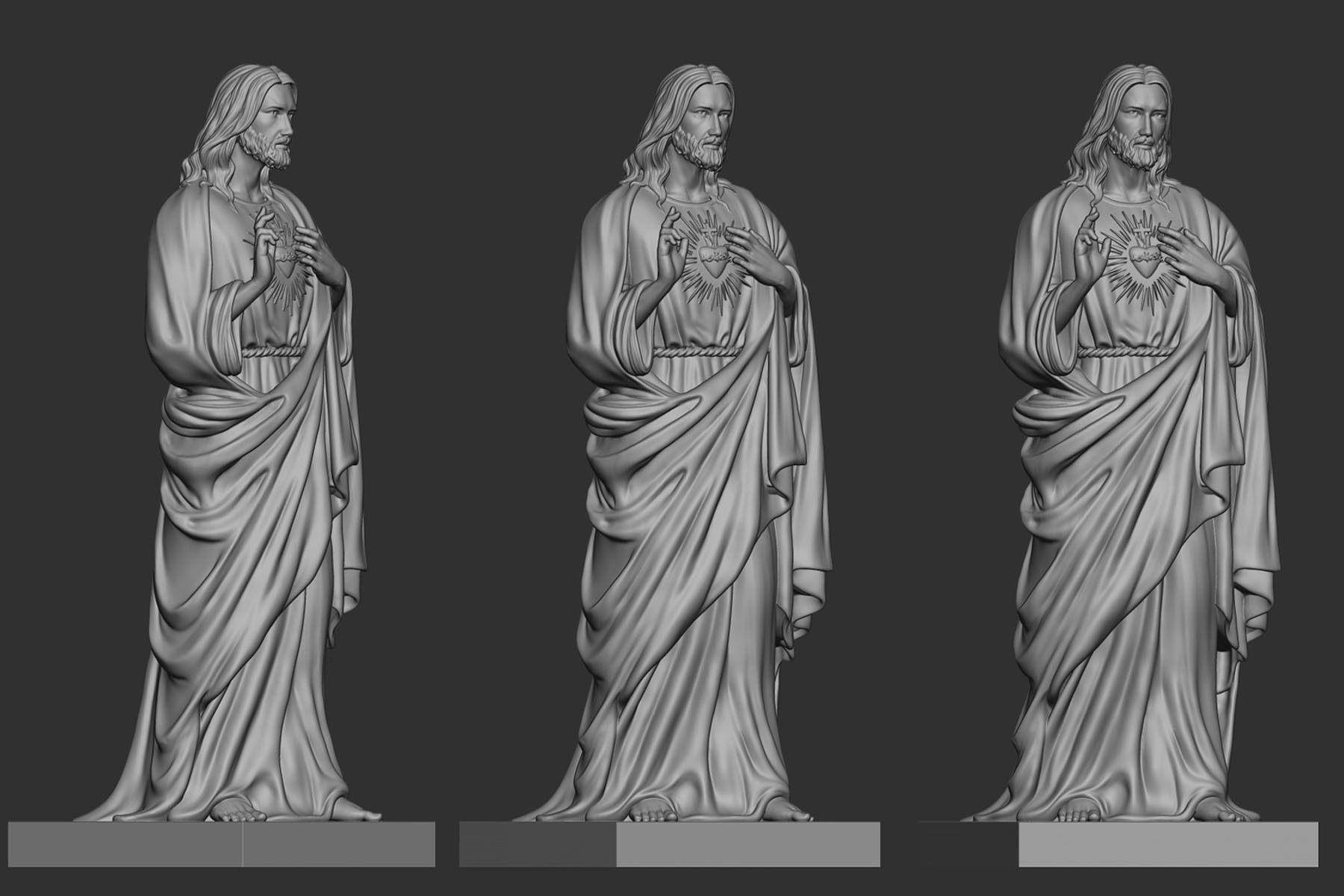 jesus sacred heart 3d print model 3D print model_2