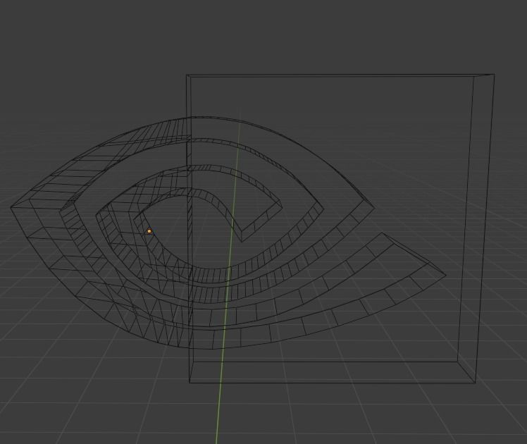 NVIDIA simple logo  Free low-poly 3D model_3