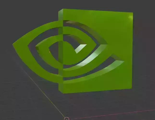 NVIDIA simple logo  Free low-poly 3D model