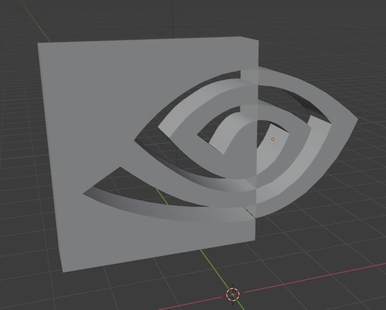 NVIDIA simple logo  Free low-poly 3D model_2