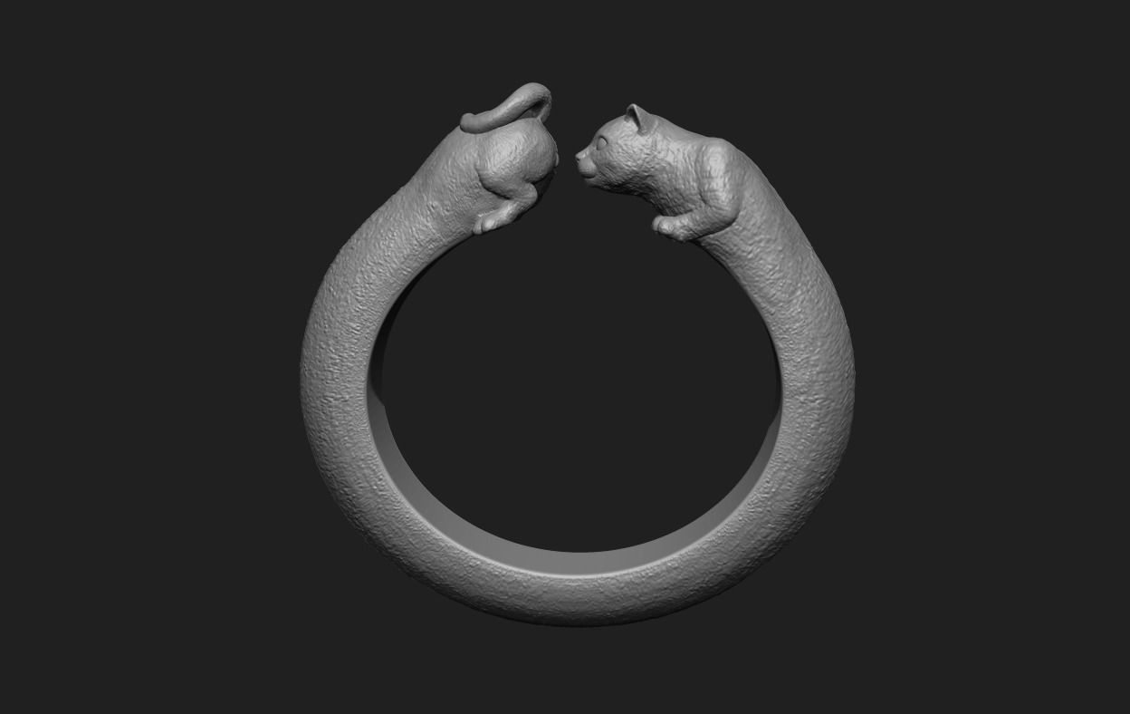 Cat bracelet 3D print model_1