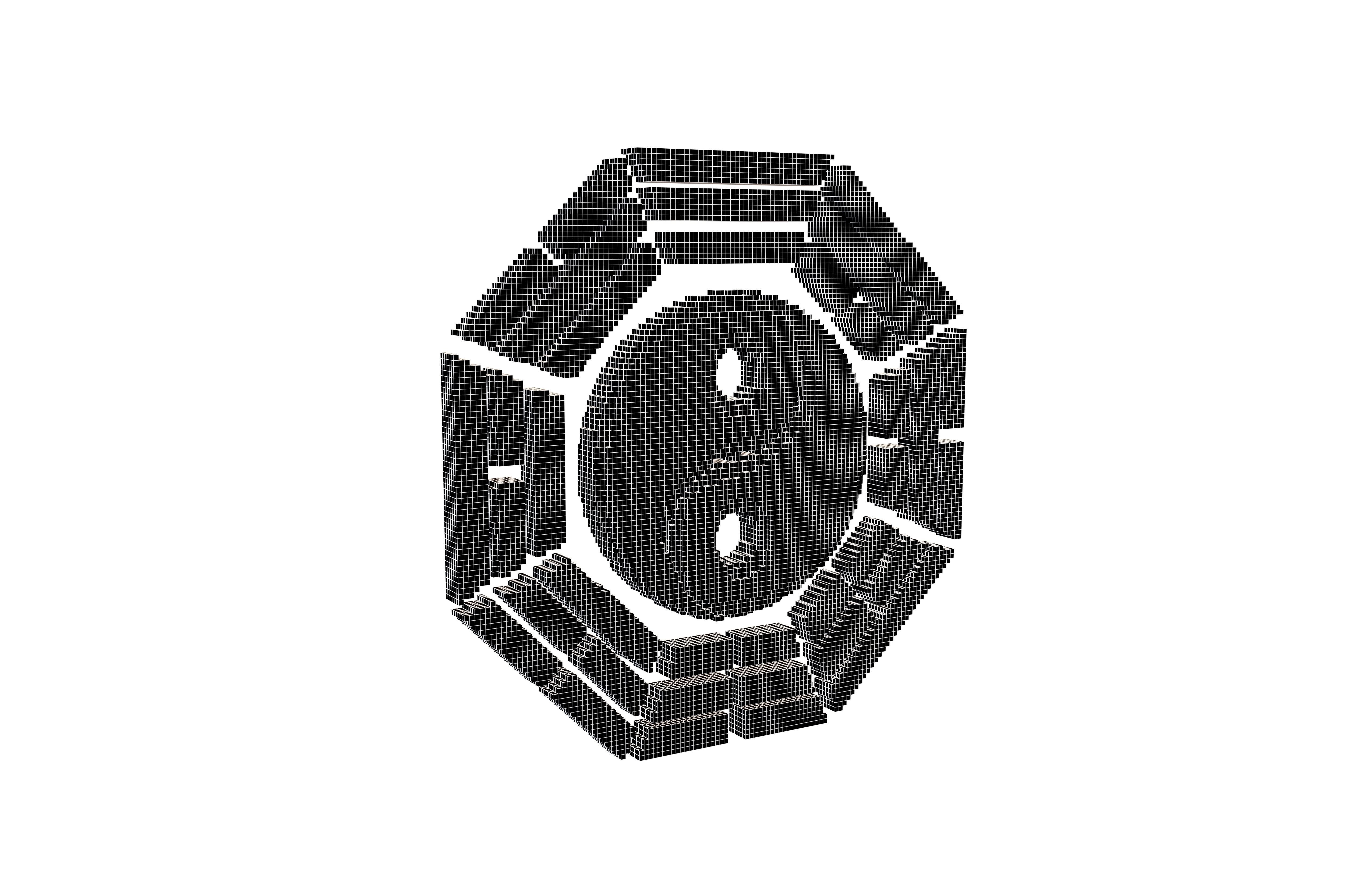 Voxel Taiji Bagua v1 001 Low-poly 3D model_7