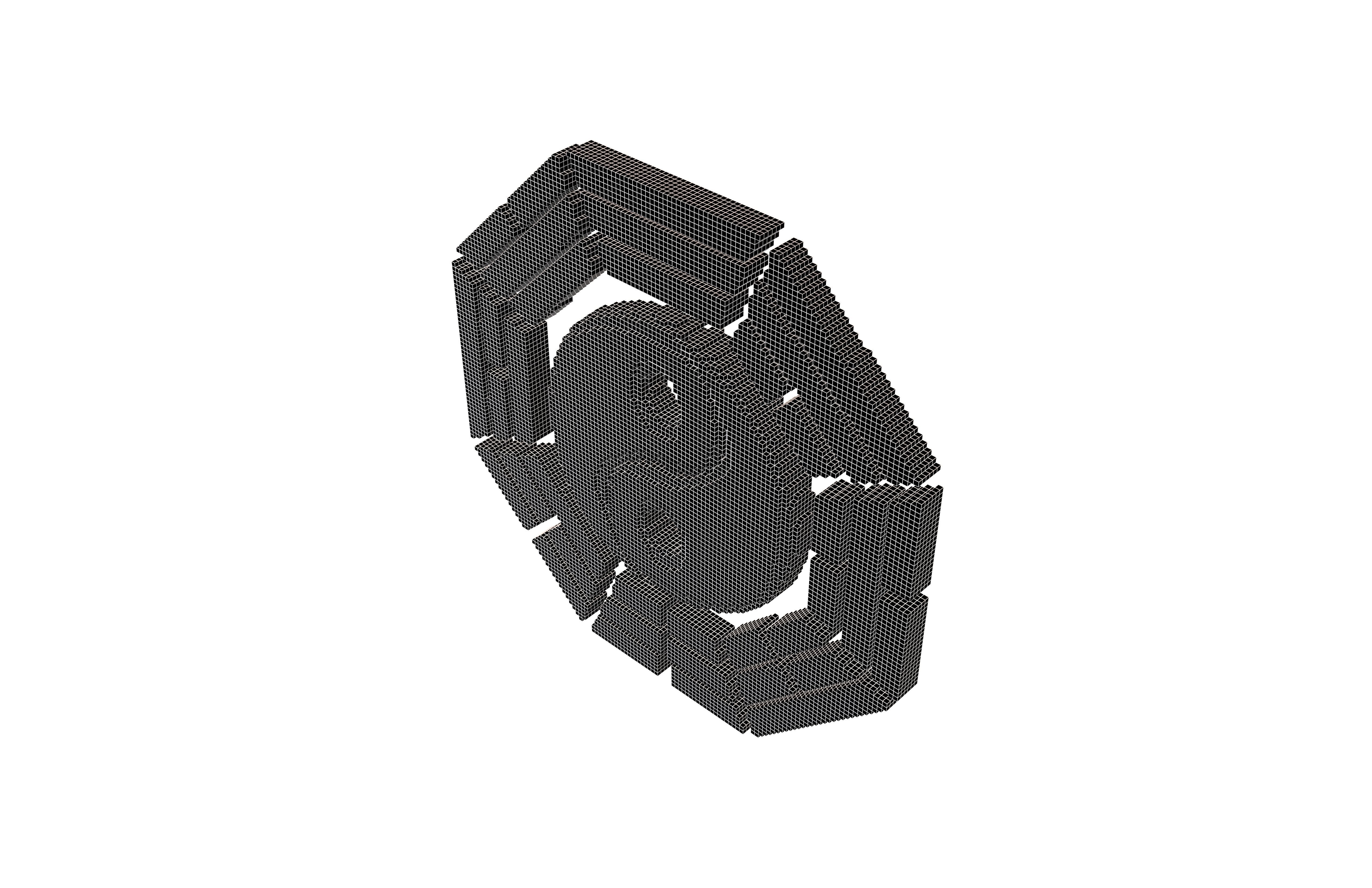 Voxel Taiji Bagua v1 001 Low-poly 3D model_4