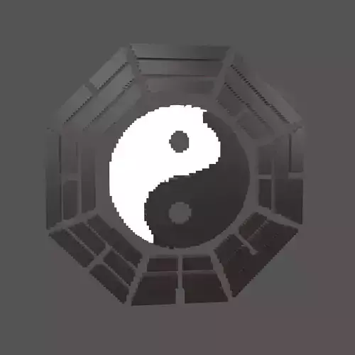 Voxel Taiji Bagua v1 001 Low-poly 3D model