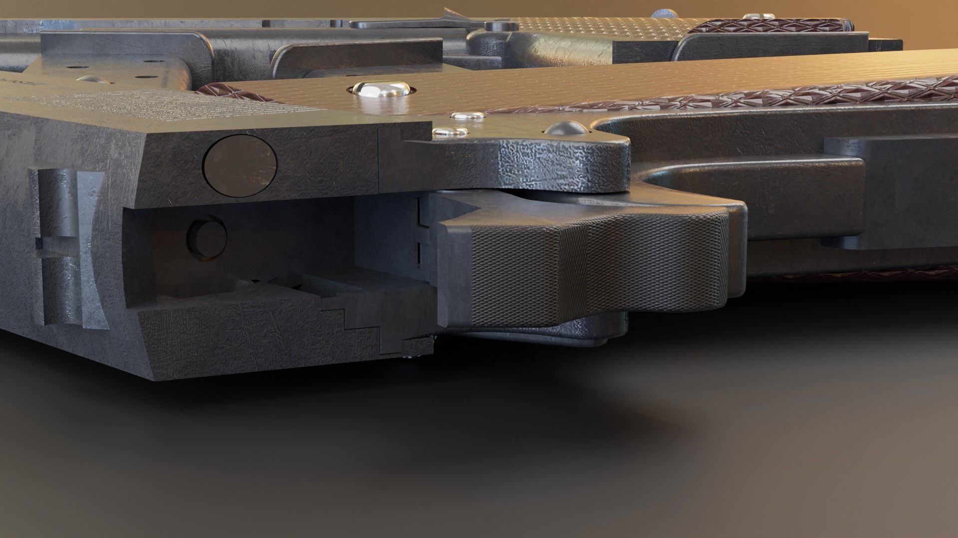 Colt 1911 Ultra realistic Game ready  Rigged Gun 3D model Low-poly 3D model_4