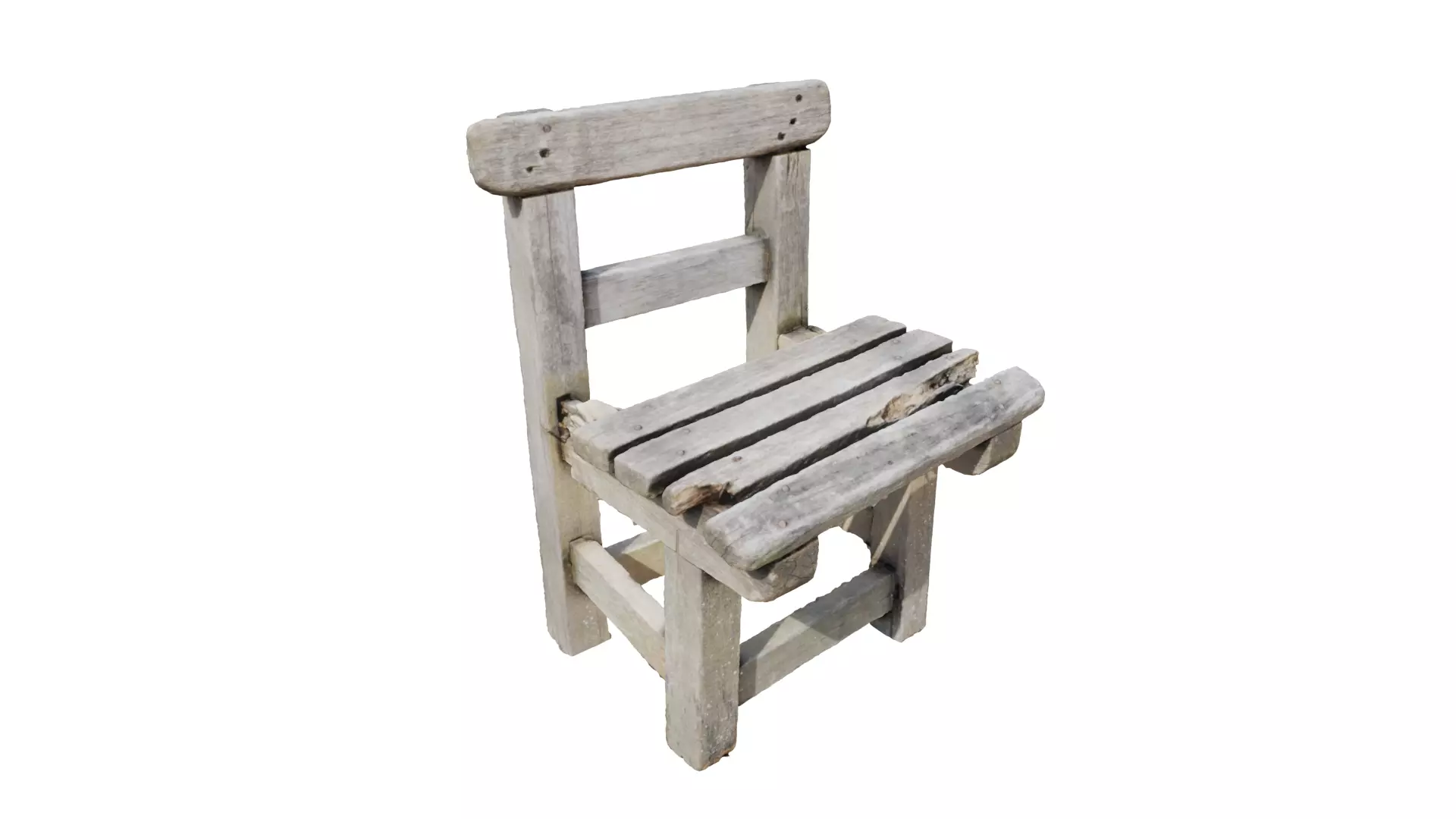 Antique Wooden Chair 3D model