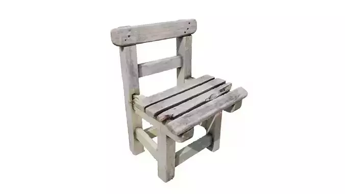 Antique Wooden Chair 3D model
