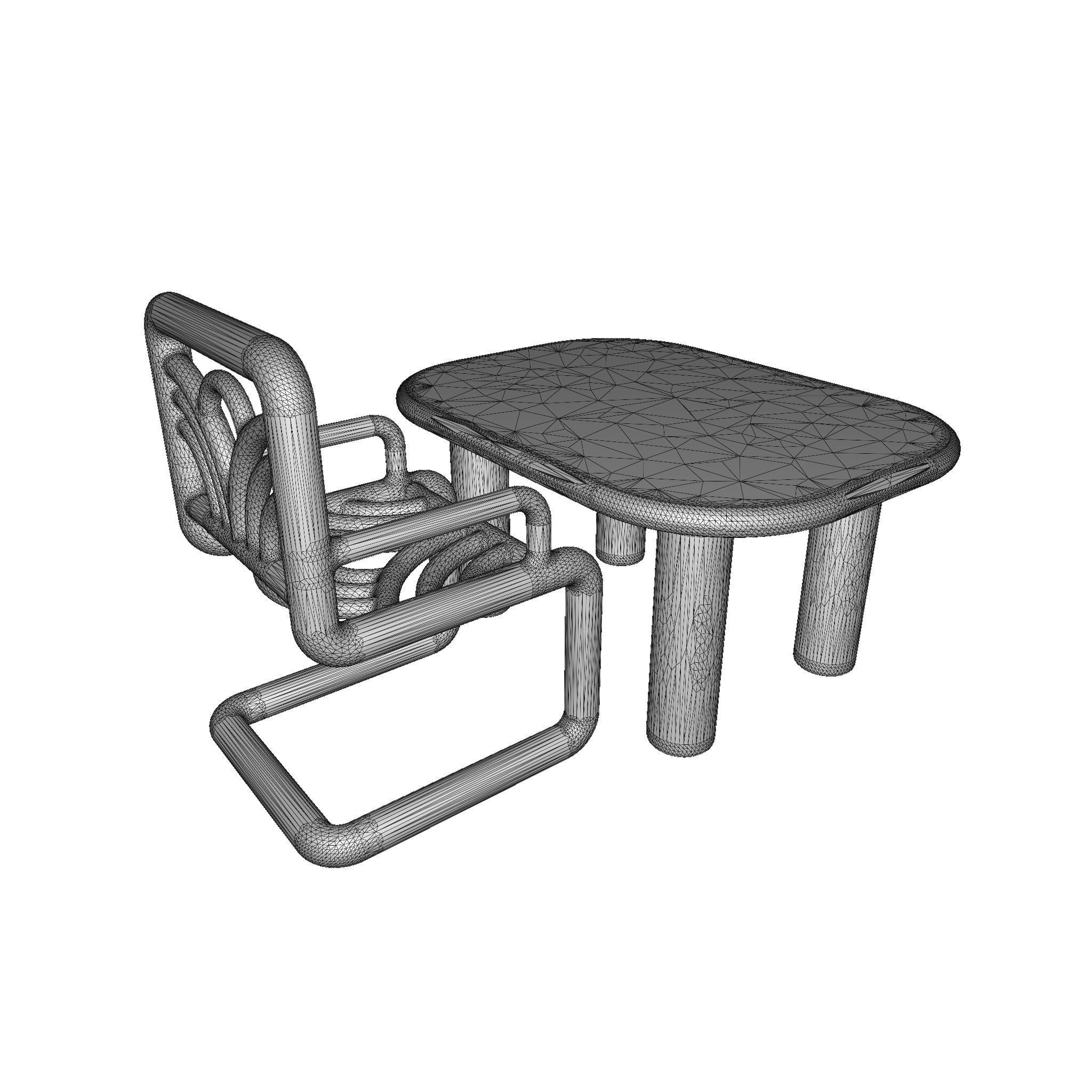 Fabulous Kids Dining Table Set 3D model_4