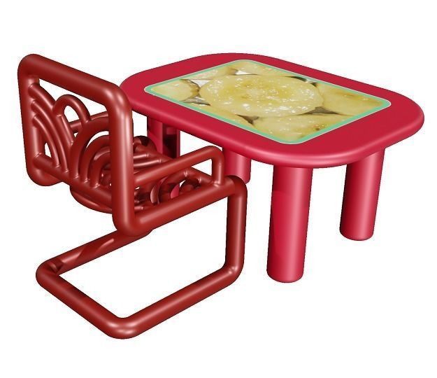 Fabulous Kids Dining Table Set 3D model_1