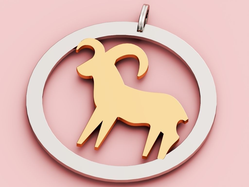 Aries Pendant 3D print model_1