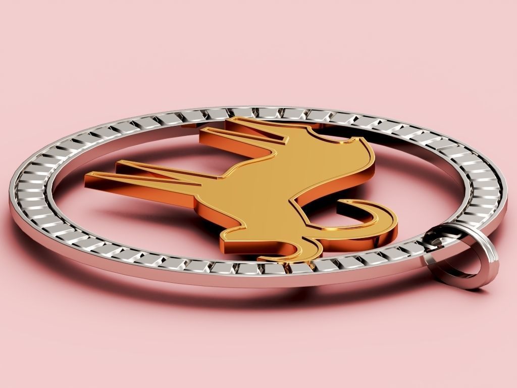 Aries Pendant 3D print model_4