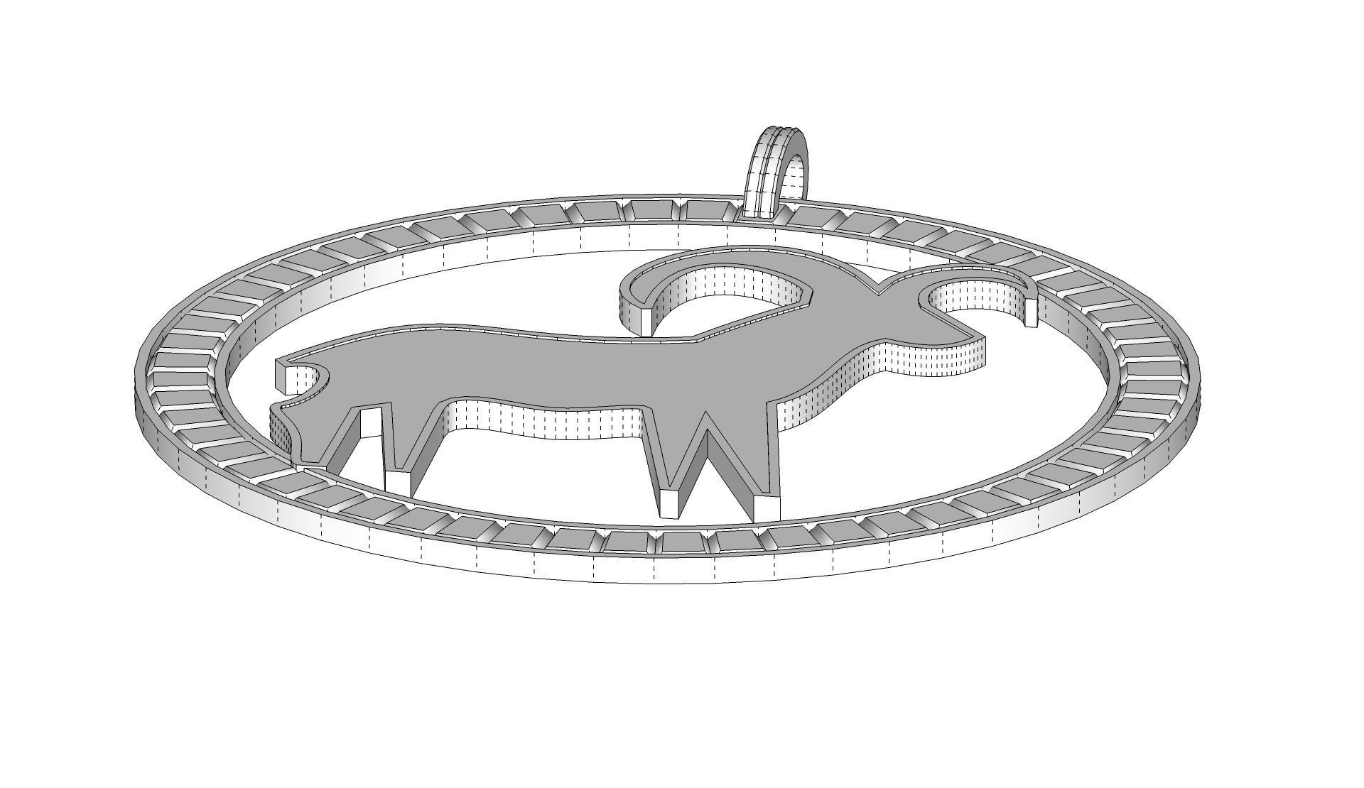 Aries Pendant 3D print model_7