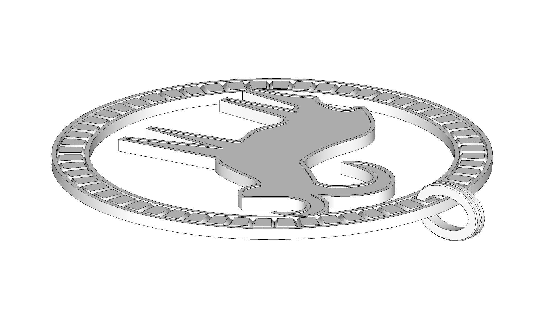 Aries Pendant 3D print model_8