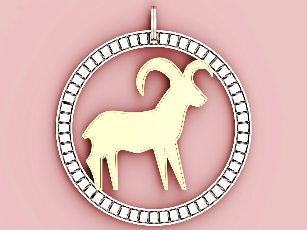 Aries Pendant 3D print model_2