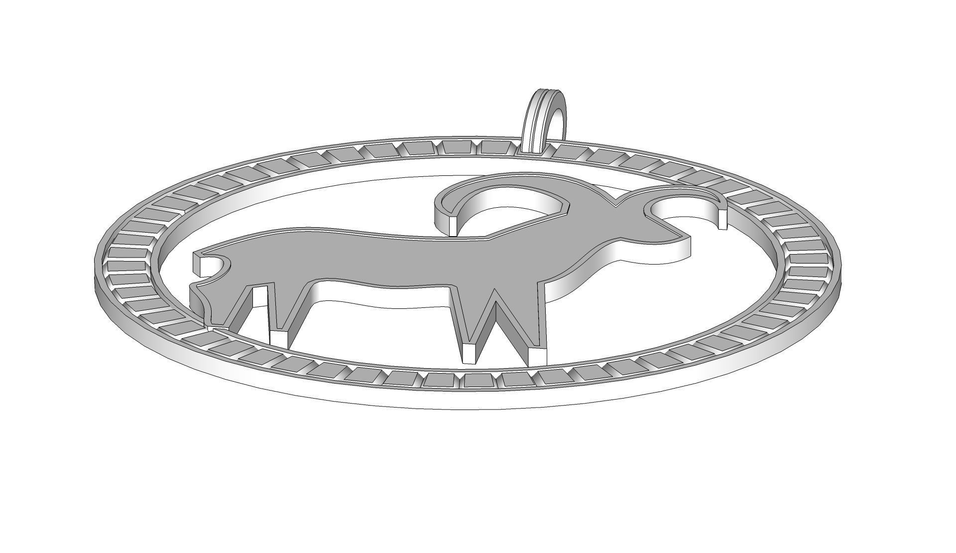 Aries Pendant 3D print model_6