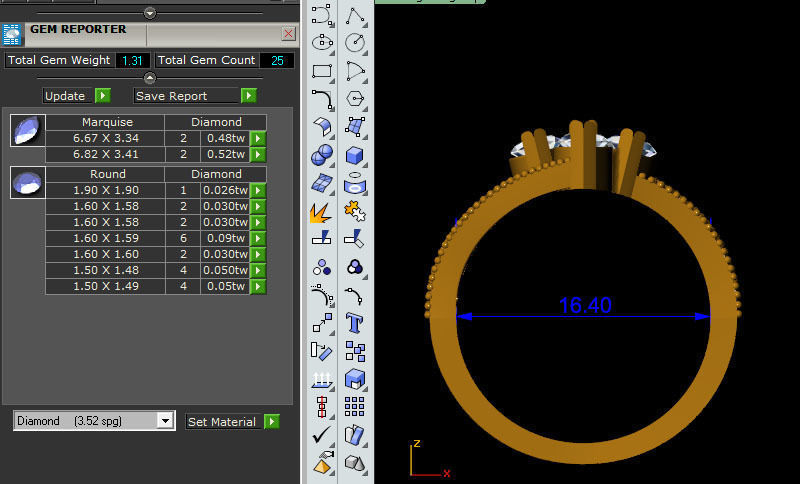 Marquise Rnig 3D print model_3