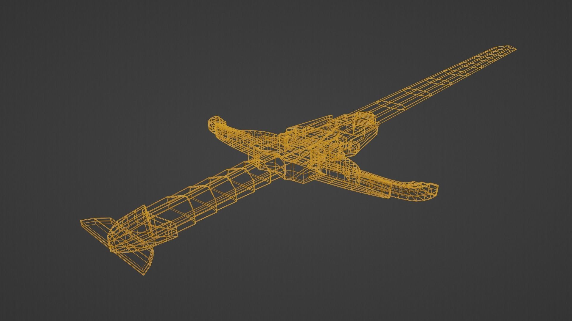 Anime Medieval Fantasy Sword  Low-poly 3D model_1
