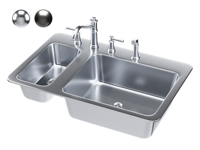 MOEN sink 04 3D model CGTrader