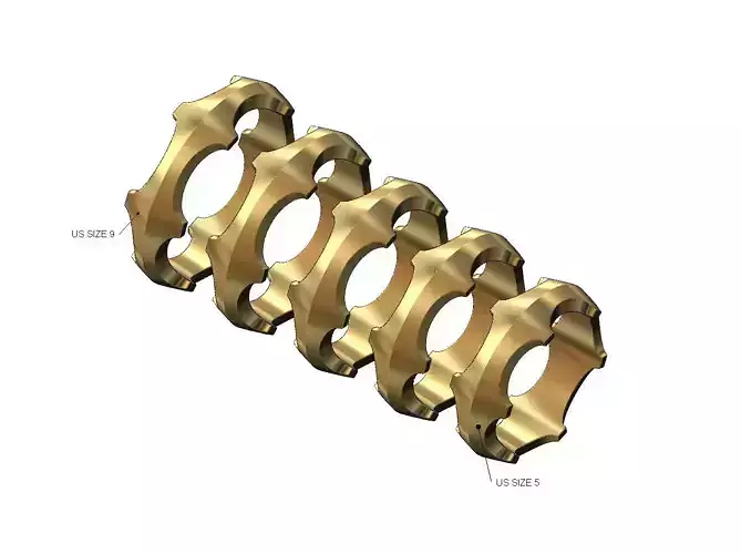 Simple rounded crown shaped band US sizes 5to9