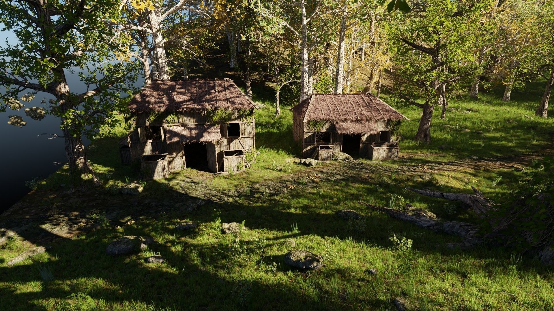 Medieval Pathway Scene 3D model_14