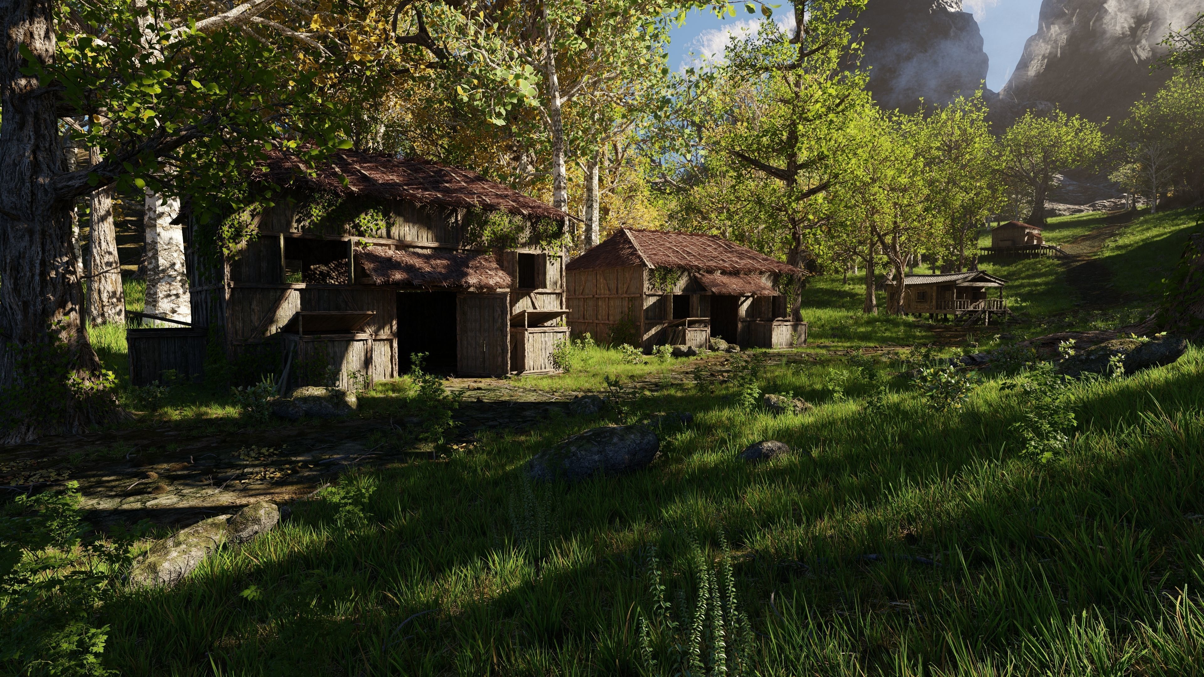 Medieval Pathway Scene 3D model_2