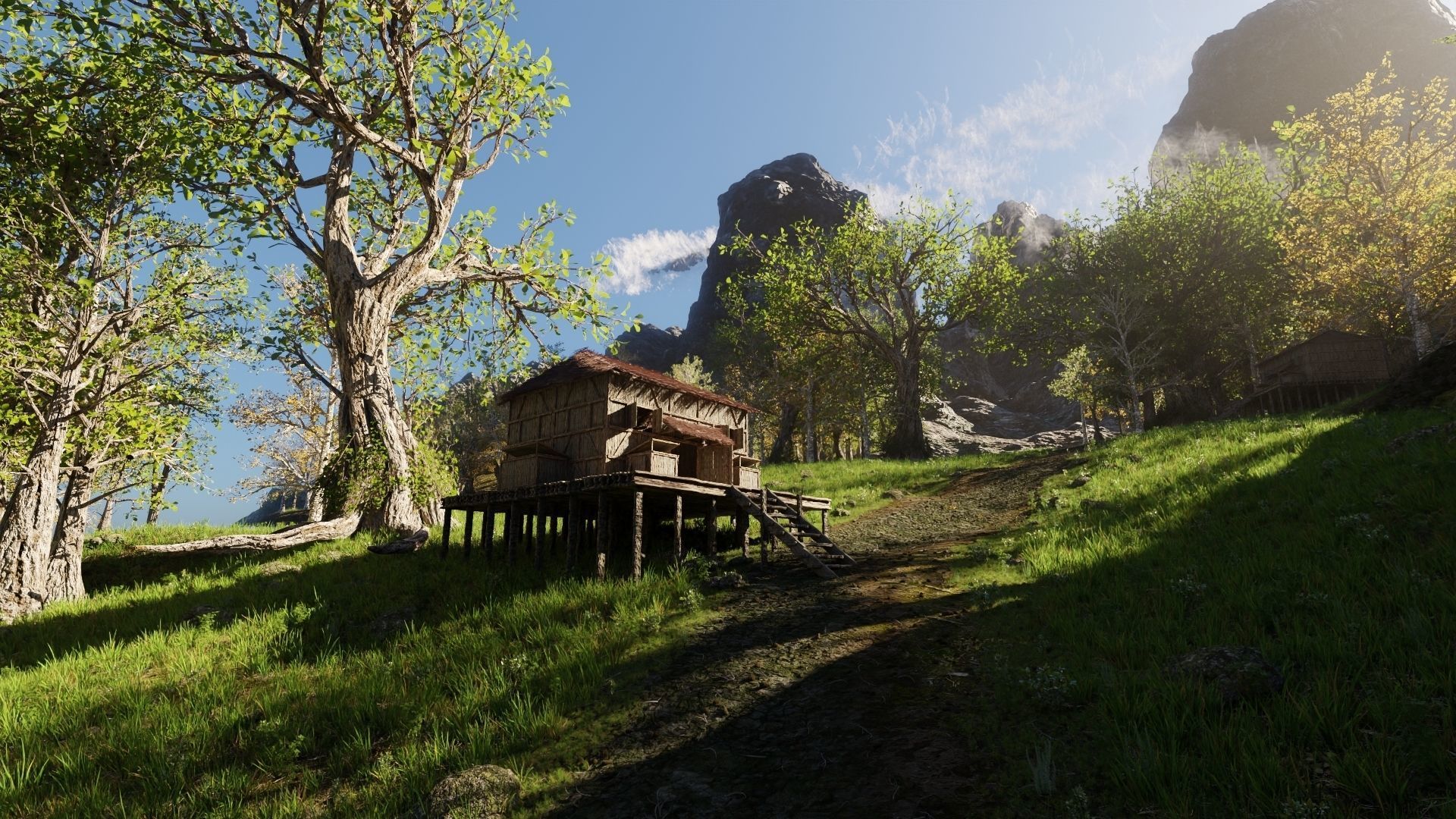 Medieval Pathway Scene 3D model_11