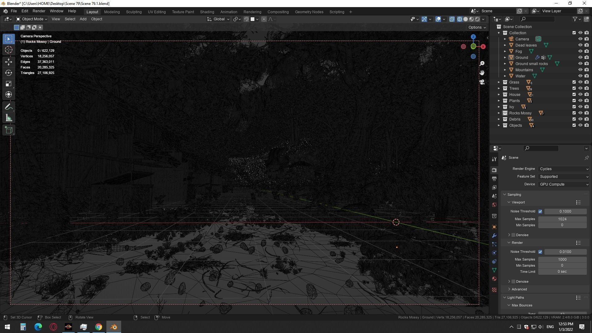 Medieval Pathway Scene 3D model_21