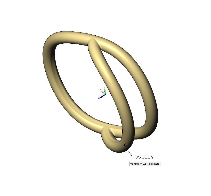 Curved wire band US sizes 5to9 3D print model_11